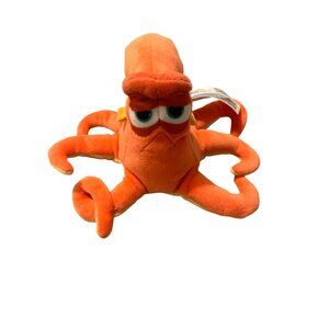 Bandai Finding Dory Plush Orange Octopus Hank 6 in wide x 4 in tall Stuffed Anim